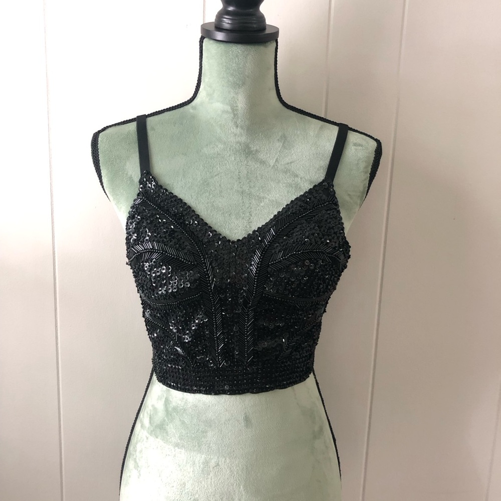 Victoria's Secret Black Sequin Top